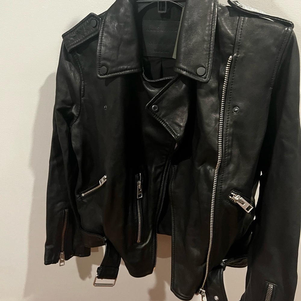 All Saints Black Leather Jacket